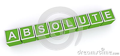 Absolute on white Stock Photo