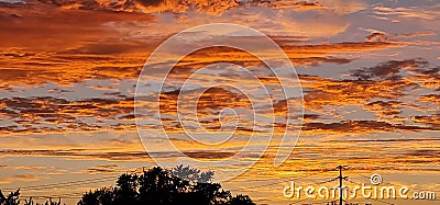 Absolutely Amazing Colourful Sunset Stock Photo