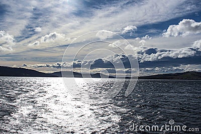 Absolutely stunning clouds and sea view Stock Photo