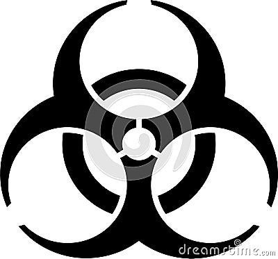 Absolutely symmetric, accurate emblem - biohazard Vector Illustration