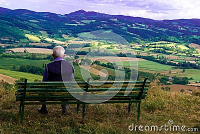 Absorbed in contemplation Stock Photo