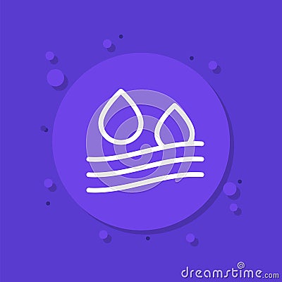 Absorption line icon, absorb water vector label Vector Illustration