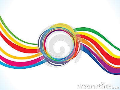 Absract artistic creative rainbow wave Vector Illustration