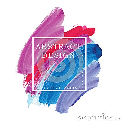 Absract design watercolor brush strokes Vector Illustration