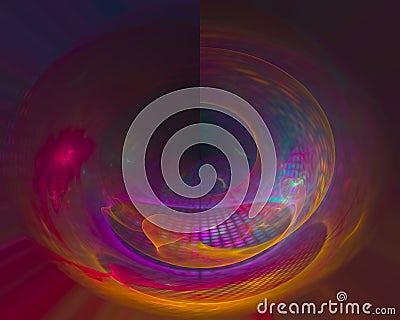 Absract Digital acceleration style Fractal shape curve pattern chaos , imagination beautiful design motion, texture, artistic Stock Photo