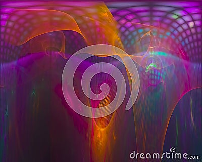 Absract Digital acceleration style Fractal shape pattern chaos , imagination beautiful design motion, texture, artistic Stock Photo