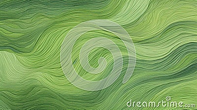 Abstact Dynamic Green Texture of Open Fields. Rolling Green Beauty. Generative AI Stock Photo