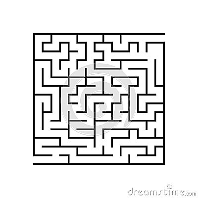 Abstact labyrinth. Educational game for kids. Puzzle for children. Maze conundrum. Find the right path. Vector illustration Vector Illustration