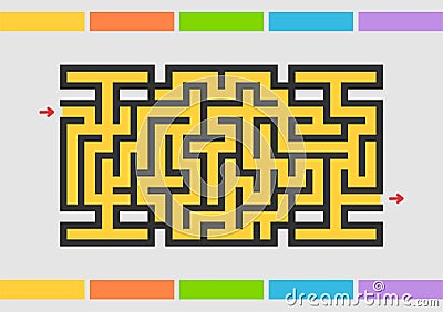 Abstact labyrinth. Game for kids. Puzzle for children. Maze conundrum. Color vector illustration Vector Illustration