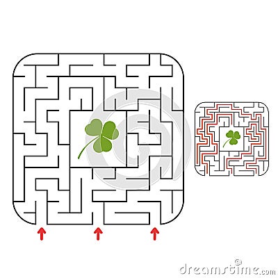 Abstact labyrinth. Game for kids. Puzzle for children. Maze conundrum. Vector illustration Vector Illustration