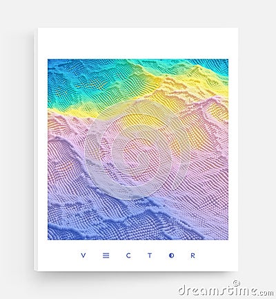Abstact texture. Background with dynamic particles. 3d vector Illustration Vector Illustration