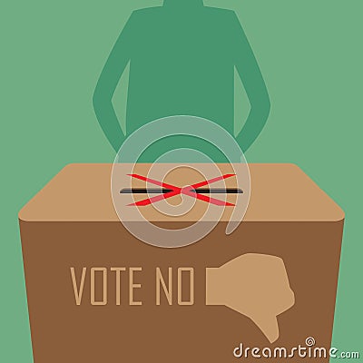 Abstain vote. Vector Illustration