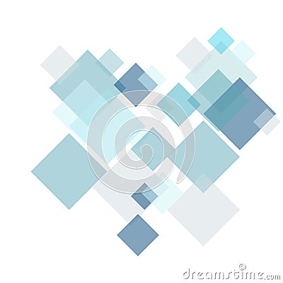 abstrac blue square mosaic vector illustration Vector Illustration