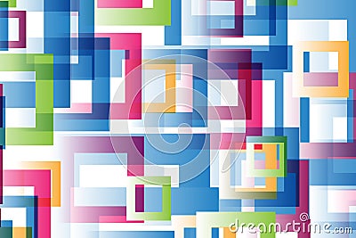 Abstract Multi-colored squares Stock Photo