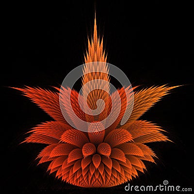 Abstract 3d Fractal Background Stock Photo