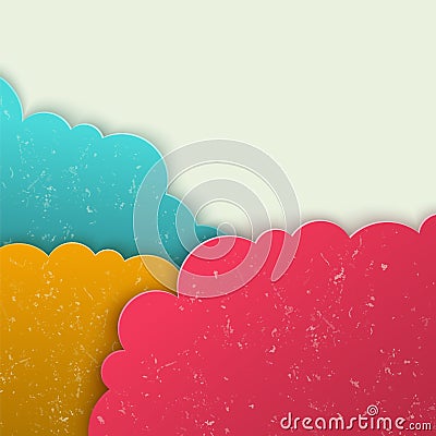 Abstract 3d vector background. Clouds form. Vector Illustration