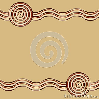 Abstract Aboriginal line painting Stock Photo