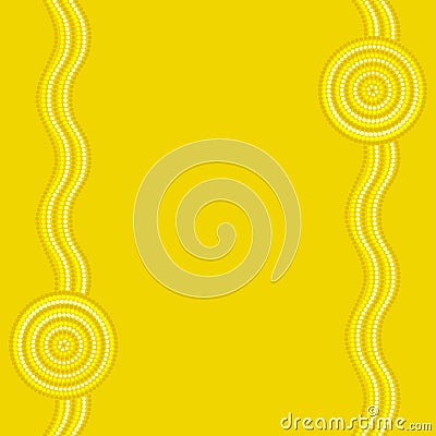 Abstract Aboriginal line painting Stock Photo
