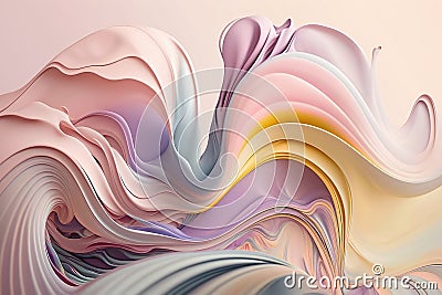 Abstract acrylic flow painting background in pastel shades. Stock Photo