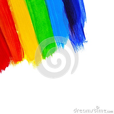 Abstract acrylic hand painted background. Watercolor rainbow flag. Symbol of lgbt, peace and pride. Stock Photo