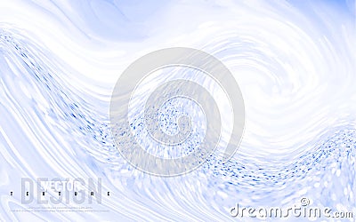 Abstract light blue acrylic paint waves surface texture Vector Illustration