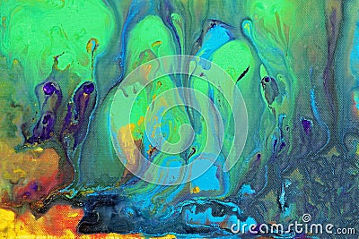 Abstract acrylic painting on canvas Stock Photo