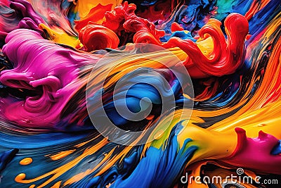 abstract acrylic painting, colorful paint backgroundabstract acrylic painting, colorful paint Stock Photo