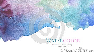 Abstract acrylic and watercolor brush strokes painted background Stock Photo