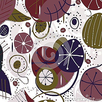 Abstract active wear leaves seamless pattern with nature colors Vector Illustration