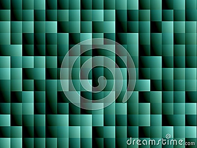 Abstract advertising, green gradient squares, dynamic background Stock Photo