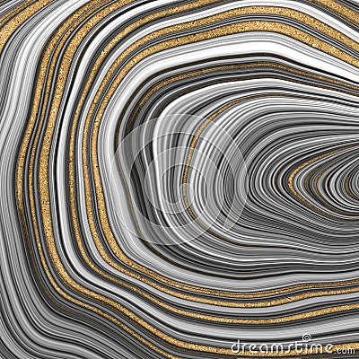 Abstract agate stone texture with gold highlights Stock Photo