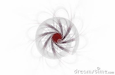 Abstract aggressive fractal red black symmetric figure Stock Photo