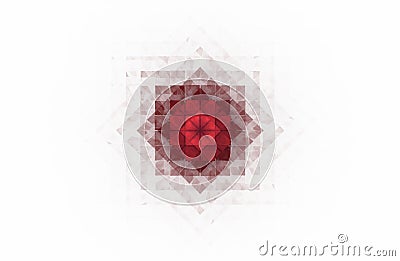 abstract aggressive fractal red black symmetric figure Stock Photo