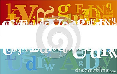 Abstract alphabet background Vector Illustration