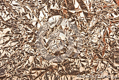 Abstract aluminum crinkled foil Stock Photo