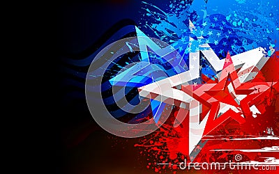 Abstract American Flag Background Vector Illustration