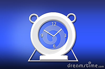 Abstract analog alarm clock Stock Photo