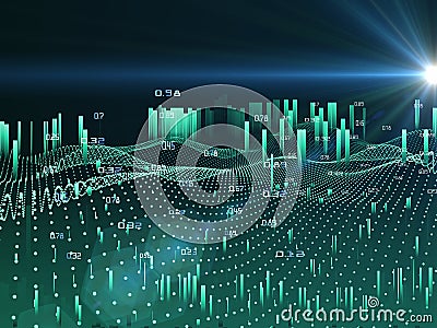 Abstract analysis infographics background. Spatio temporal data. Big data. Diagram analysis algorithms Stock Photo