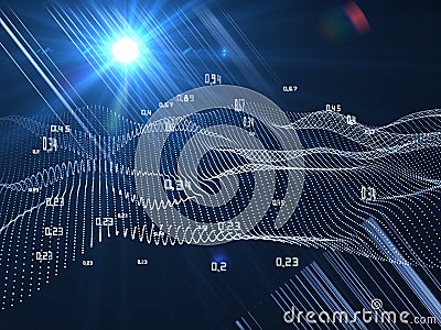 Abstract analysis infographics background. Spatio temporal data. Big data. Diagram analysis algorithms Stock Photo
