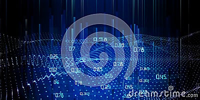 Abstract analysis infographics background. Spatio temporal mining data. Big data Stock Photo