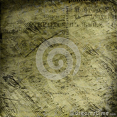 Abstract ancient background with letters and notes Stock Photo