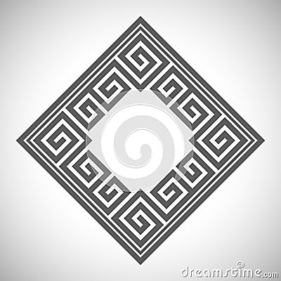 Abstract ancient square frame. Vector Illustration