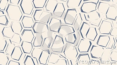 Abstract angular hexagons form seamless, edgy, and sharp tiling pattern with textured, modern aesthetic in neutral tones, creating Stock Photo