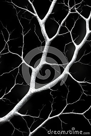 Abstract angular vines with geometric shapes and sharp lines form a modern pattern of foliage Cartoon Illustration