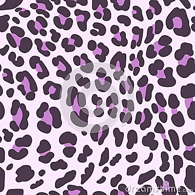 Abstract animal leopard fur seamless pattern. Vector Illustration