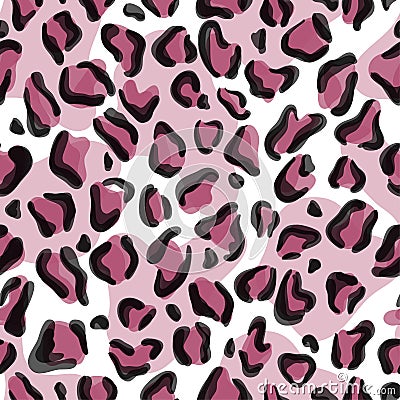 Abstract animal skin leopard seamless pattern design. Vector Illustration