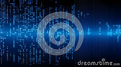 Matrix Of Cryptic Streaming Binary Code Stock Photo