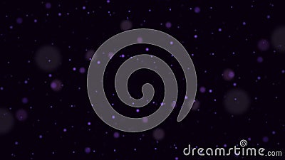 Abstract animation of twisting spiral of dots. Swirling spiral of colored muddy dots on black like starry outer space Stock Photo