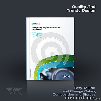 Abstract annual report, business vector template. Brochure desig Vector Illustration