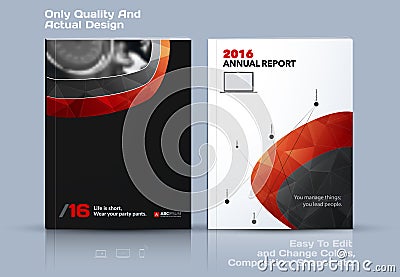 Abstract annual report, business vector template. Brochure desig Vector Illustration